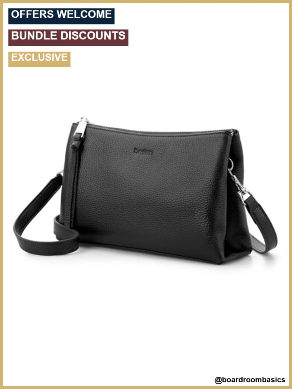 Genuine Leather Crossbody Bag RFID Small Purse Adjustable Strap Tassel